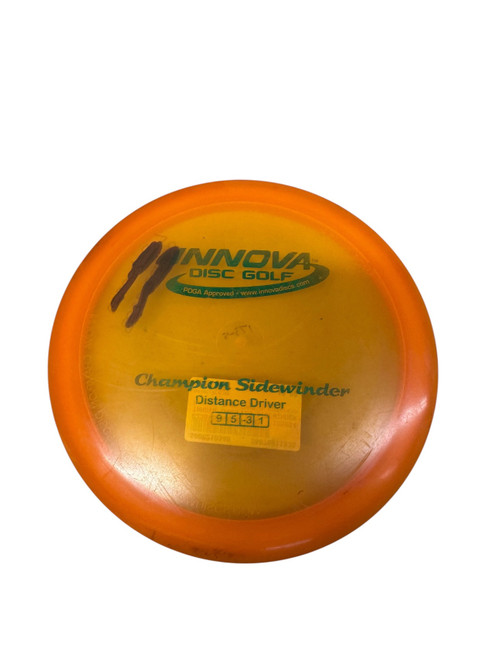 Vist Large View of Product Image Which is Used Innova CHAMPION SIDEWINDER Disc Golf Driver Orange 173g