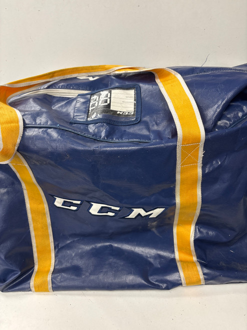 Vist Large View of Product Image Which is Used CCM Sr Hockey Carry Navy Blue And Yellow