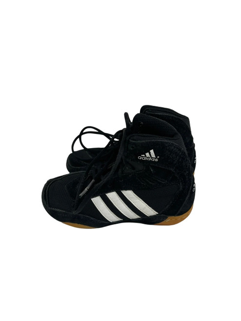 Vist Large View of Product Image Which is Used Adidas Tyriant Youth 11 Wrestling Shoes Black
