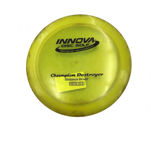 Vist Large View of Product Image Which is Used Innova CHAMPION DESTROYER Disc Golf Driver Yellow