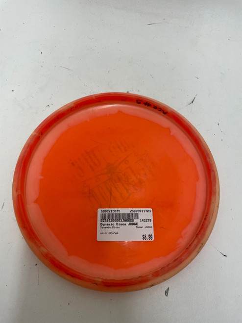 Vist Large View of Product Image Which is Used Dynamic Discs JUDGE Disc Golf Putter Orange