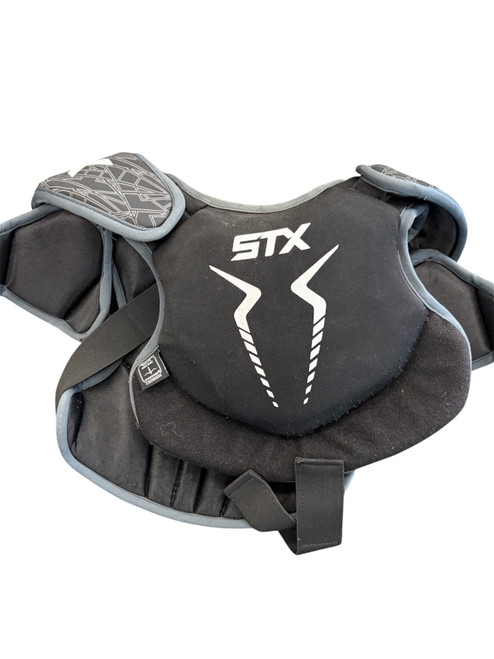 Vist Large View of Product Image Which is Used STX STALLION 75 Lacrosse Shoulder Pads Black SM