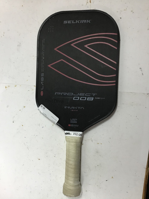 Vist Large View of Product Image Which is Used Selkirk PROJECT 008 Pickleball Racquet Black