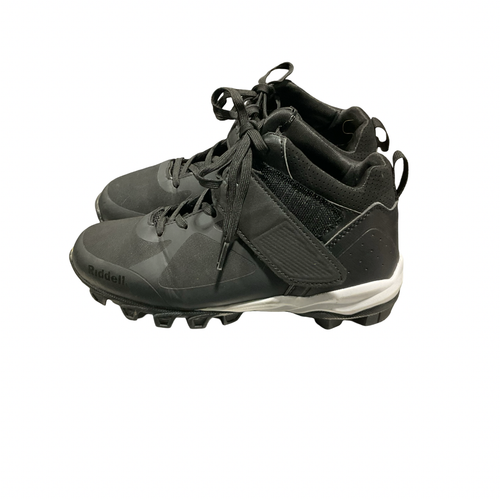 Vist Large View of Product Image Which is Used Riddell Jr FB Cleats Black Junior 02.5