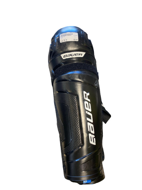 Vist Large View of Product Image Which is Used Bauer X Senior Shin Guards Black 16"