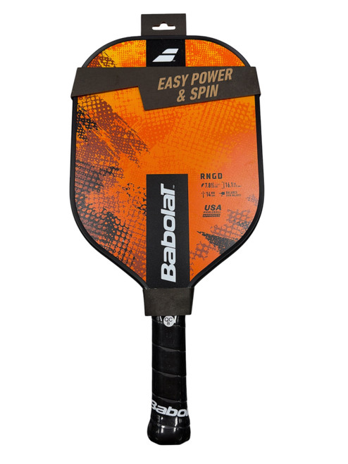 Vist Large View of Product Image Which is Used Babolat RNGD Pickleball Racquet Orange