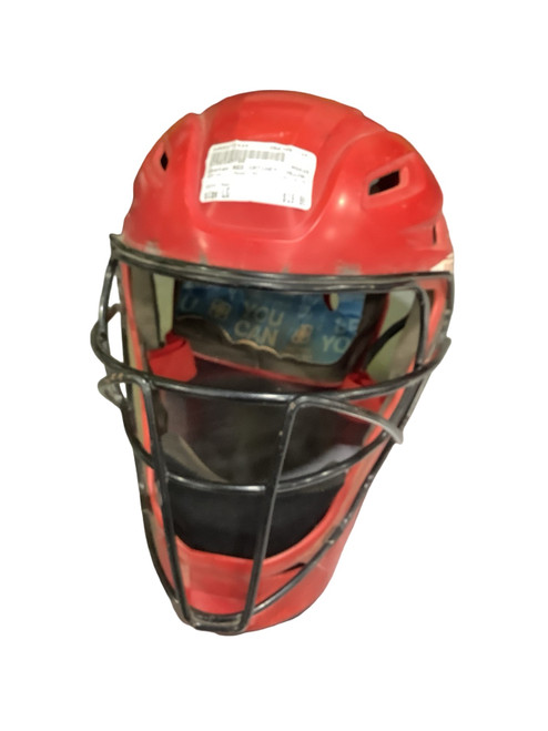 Vist Large View of Product Image Which is Used Easton RED CATCHERS HELMET Catchers Helmet w/Mask Red LG