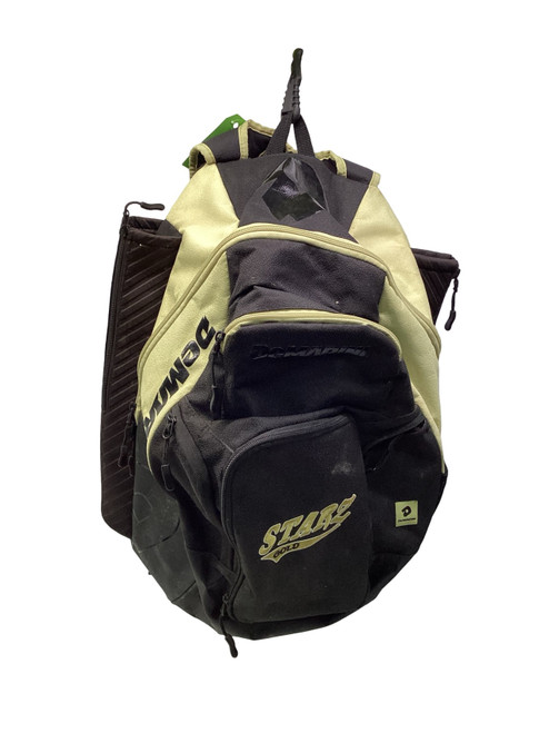 Vist Large View of Product Image Which is Used Demarini 2 BAT BACKPACK BB/SB Player Backpack Black And Yellow