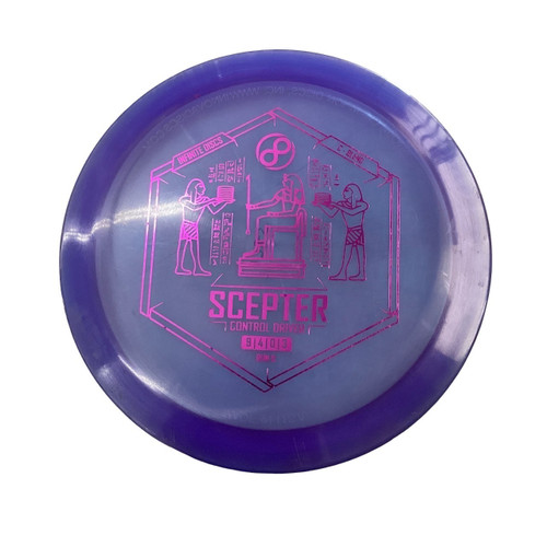 Vist Large View of Product Image Which is Used Infinite Discs C-BLEND SCEPTOR Disc Golf Driver Purple