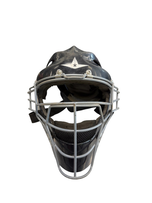 Vist Large View of Product Image Which is Used All Star CATCHERS MASK Catchers Helmet w/Mask Black SM