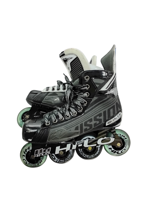 Vist Large View of Product Image Which is Used Mission INHALER Roller Hockey Skates Black Senior 9.5