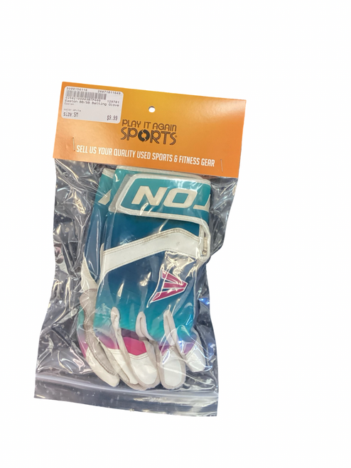 Vist Large View of Product Image Which is Used Easton BB/SB Batting Gloves White SM
