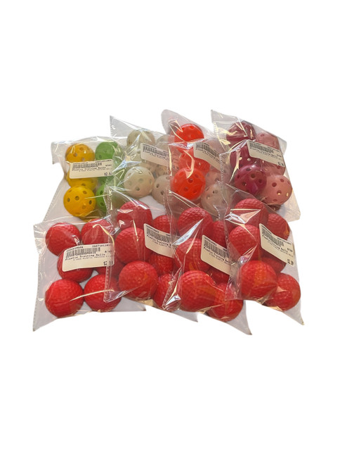 Vist Large View of Product Image Which is Used 6 PACK PLASTIC TRAINING BALLS Golf Accessory