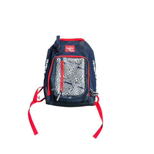 Vist Large View of Product Image Which is Used Rawlings CHAOS BB/SB Player Backpack Navy Blue