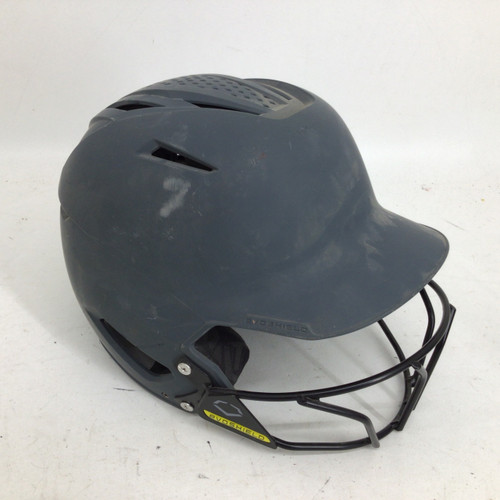 Vist Large View of Product Image Which is Used Evoshield XVT 2.0 BATTING HELMET WITH FACEMASK Batting Helmet w/Mask Grey SM
