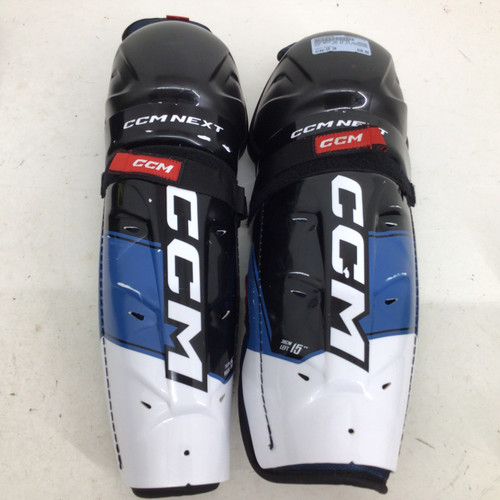 Vist Large View of Product Image Which is Used CCM NEXT SR 15 IN SHINGUARDS Senior Shin Guards Black 15"