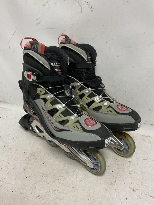 Vist Large View of Product Image Which is Used Rollerblade AERO 10 Senior Rec Fitness Skates Red Senior 13.5