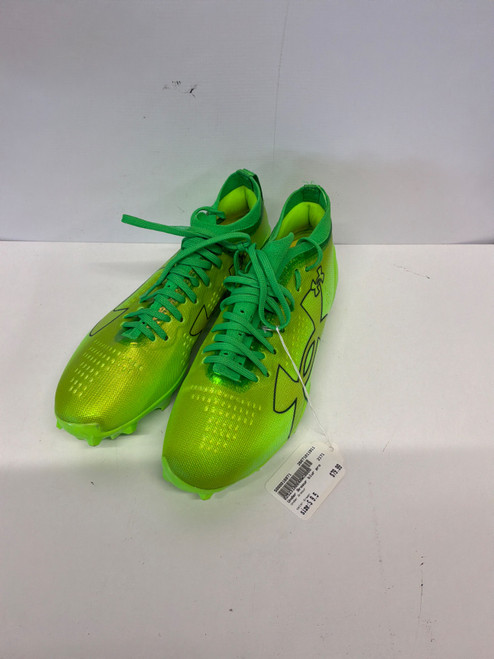 Vist Large View of Product Image Which is Used Under Armour Adult FB Cleats Green Senior 9.5