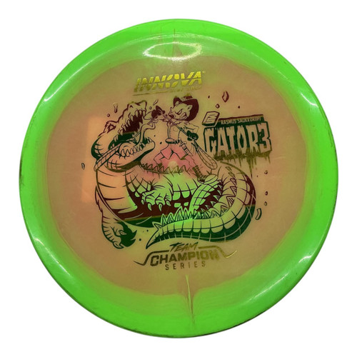 Vist Large View of Product Image Which is Used Innova TEAM CHAMPION SERIES GATOR3 Disc Golf Mid Range Green 175g