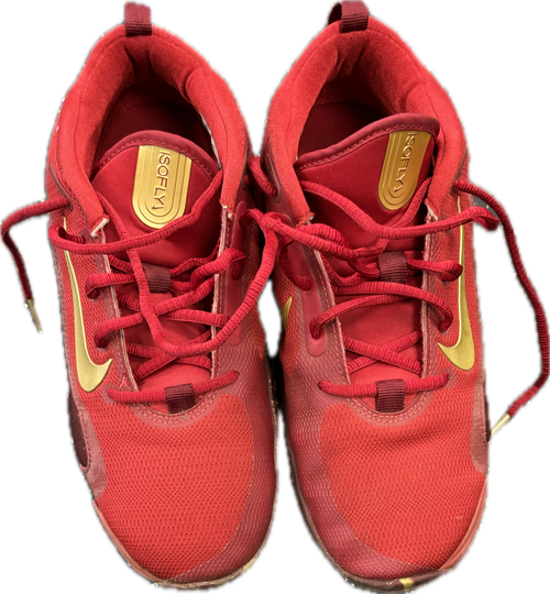 Vist Large View of Product Image Which is Used Nike ISOFLY Basketball Shoes Y Red Youth 07.0
