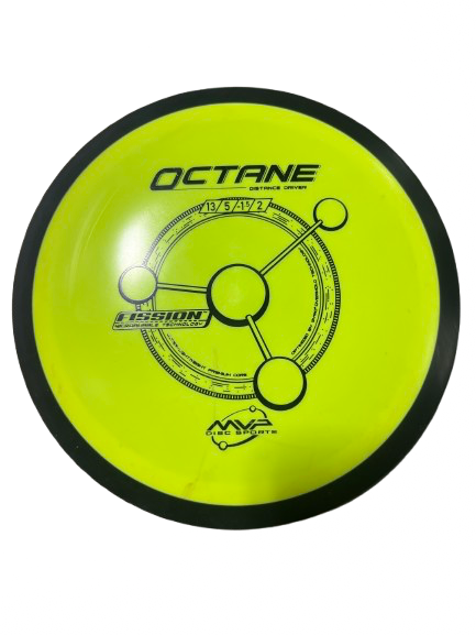 Vist Large View of Product Image Which is Used MVP FISSION OCTANE Disc Golf Driver Yellow