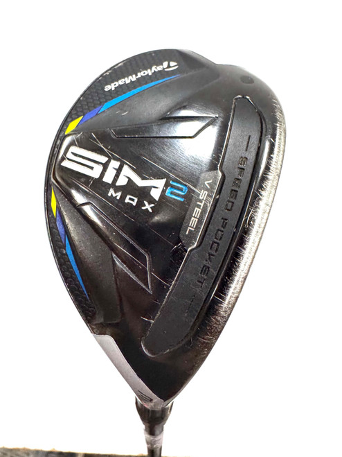 Vist Large View of Product Image Which is Used Taylormade SIM 2 MAX Mens Hybrid Club RH 3 Hybrid