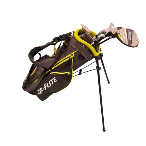 Vist Large View of Product Image Which is Used Top Flite JUNIOR 6 PC W/O PUTTER Jr Package Set LH Black And Neon Green 7 Piece