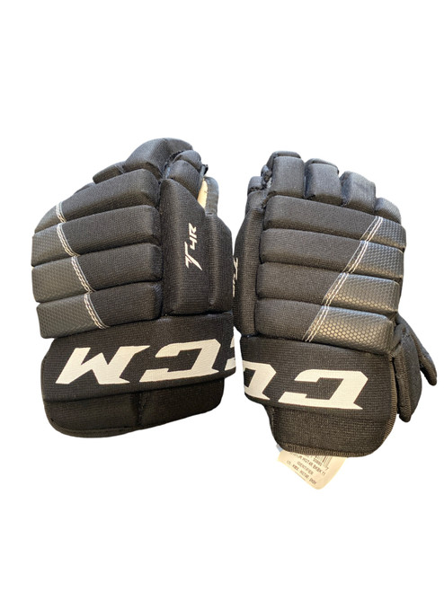 Vist Large View of Product Image Which is Used CCM T42 Junior Gloves Black 11"