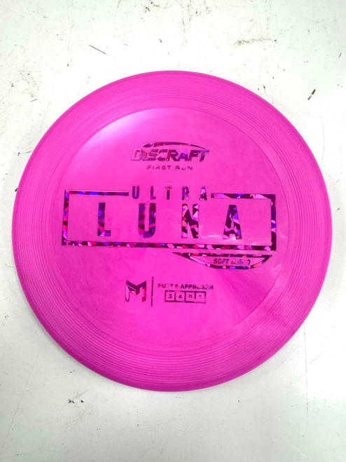 Vist Large View of Product Image Which is Used Discraft ULTRA LUNA Disc Golf Putter Pink 172g