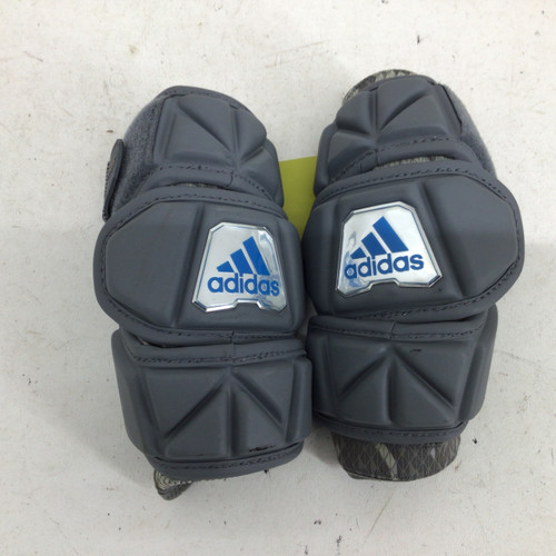 Vist Large View of Product Image Which is Used Adidas EQT BERSERKER JR MD LAX ELBOWS Lacrosse Arm Pads/Guards Grey MD