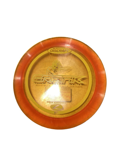 Vist Large View of Product Image Which is Used Discraft Z CRANK Disc Golf Driver Orange