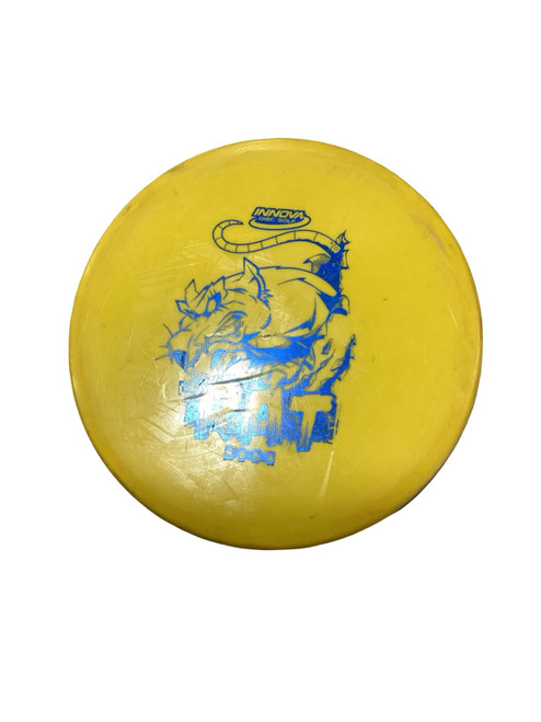 Vist Large View of Product Image Which is Used Innova STAR RAT Disc Golf Putter Yellow