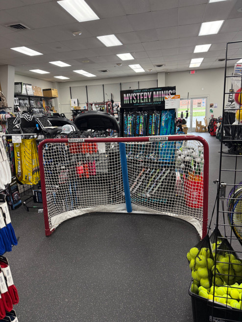 Vist Large View of Product Image Which is Used Ezgoal Hockey Metal Hockey Goal w/Backstop