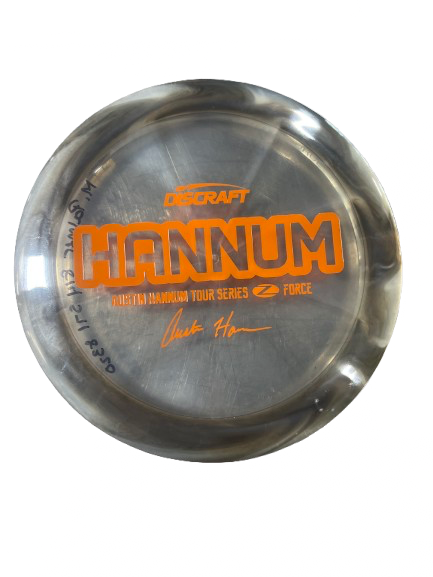 Vist Large View of Product Image Which is Used Discraft Z SWIRL FORCE - AUSTIN HANNUM Disc Golf Driver Grey