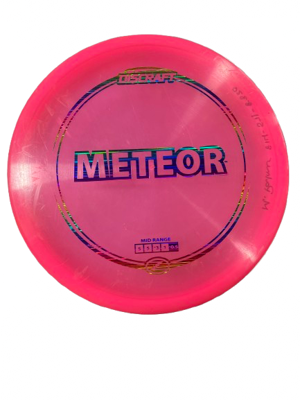 Vist Large View of Product Image Which is Used Discraft Z METEOR Disc Golf Mid Range Neon Pink