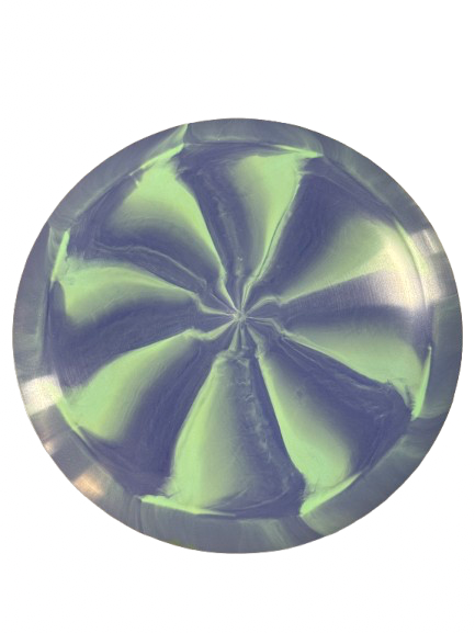 Vist Large View of Product Image Which is Used Discraft ESP HEAT - SWIRL P.U Disc Golf Driver Carolina Blue