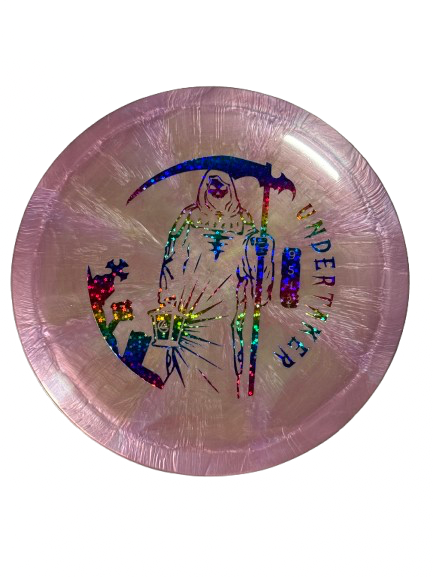 Vist Large View of Product Image Which is Used Discraft ESP UNDERTAKER 6X Disc Golf Driver Purple