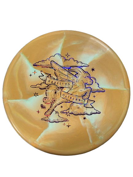 Vist Large View of Product Image Which is Used Discraft ESP ZONE - SWIRL J.P/P.U Disc Golf Putter Orange