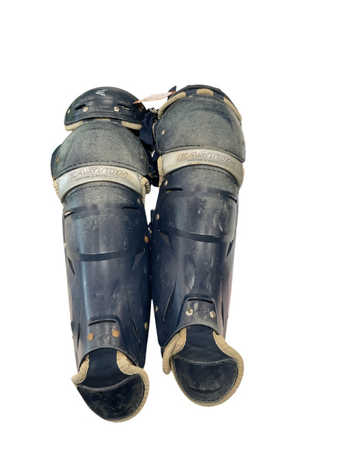 Vist Large View of Product Image Which is Used Easton FUNDAMENTAL LEG GUARDS Catchers Leg Guards Navy Blue Intermed
