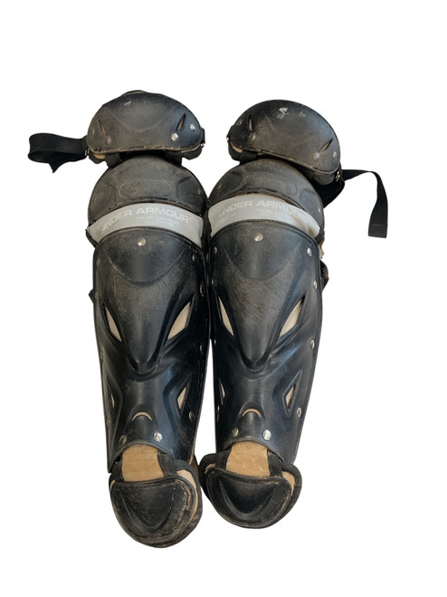 Vist Large View of Product Image Which is Used Under Armour UALG2-JRP Catchers Leg Guards Black Intermed
