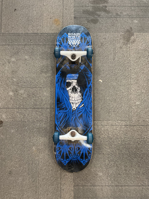 Vist Large View of Product Image Which is Used SHAUN WHITE SUPPLY CO. Complete Skateboard Royal Blue 8"