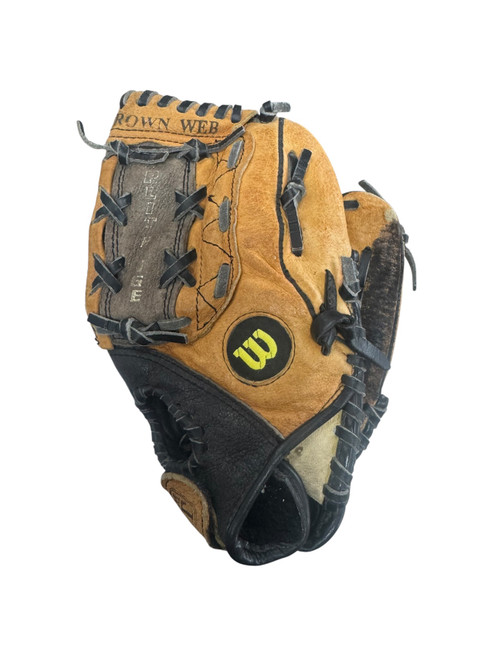 Vist Large View of Product Image Which is Used Wilson SPLITHINGE PRO BB/SB Glove T-ball Brown 10"