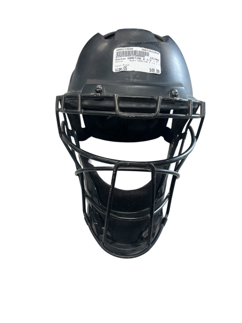 Vist Large View of Product Image Which is Used Easton GAMETIME 6 1/2 - 7 Catchers Helmet w/Mask Black One Size