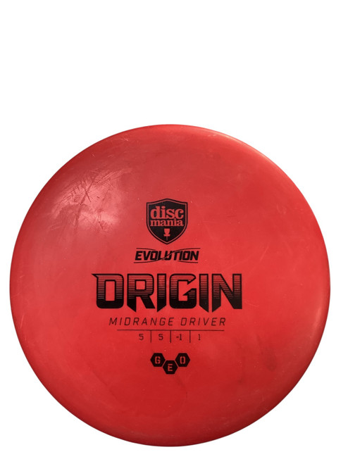 Vist Large View of Product Image Which is Used Discmania ORIGIN Disc Golf Mid Range Red