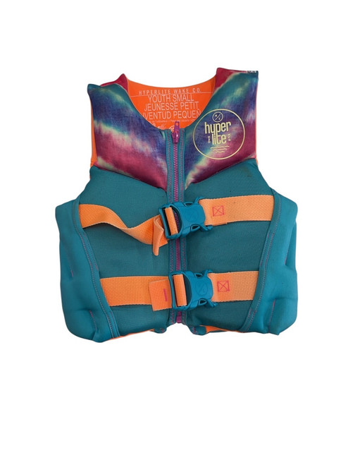 Vist Large View of Product Image Which is Used Hyperlite Youth PFD Turquoise And Orange SM