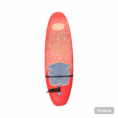 Vist Large View of Product Image Which is Used BLOO TIDE FOAMIE Surfboard Red 8Ft