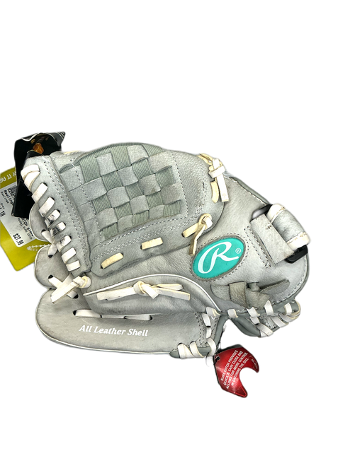 Vist Large View of Product Image Which is Used Rawlings SURE CATCH BB/SB Glove LH Throw Grey 11"