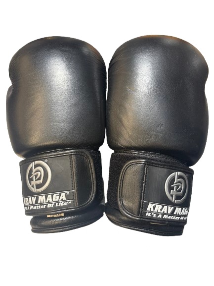 Vist Large View of Product Image Which is Used KRAV MAGA 16 OZ BOXING GLOVES Boxing Gloves Black LG