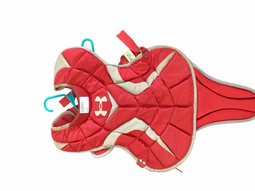 Vist Large View of Product Image Which is Used Under Armour RED CP Catchers Chest Protector Red Adult