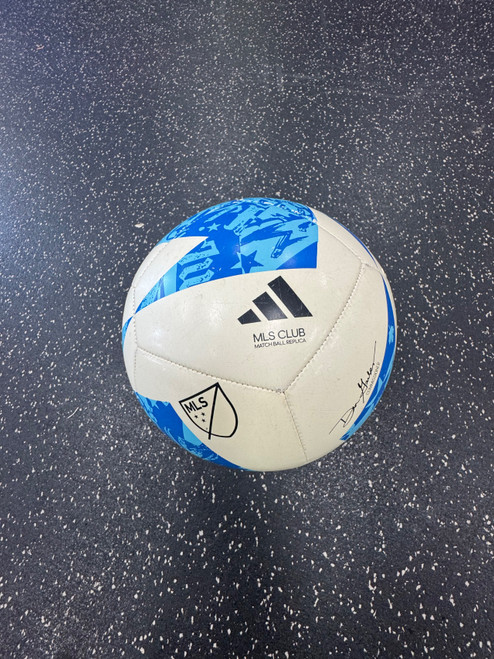 Vist Large View of Product Image Which is Used Adidas MLS All Size Soccer Ball Royal Blue 4